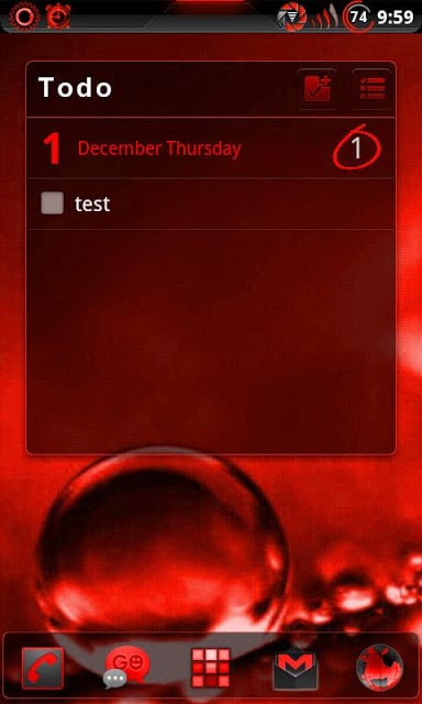 GOWidget Theme BloodRed-Free截图4