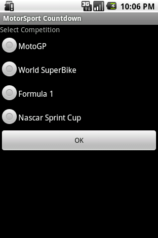 MotorSport Countdown Widget截图2