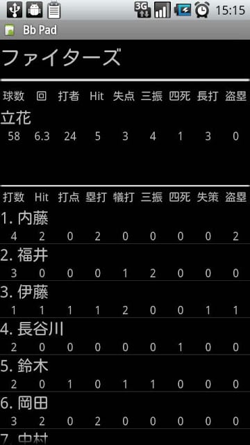 野球スコアブックアプリ Bb Pad截图1