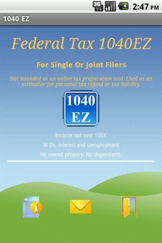 Federal Tax 1040EZ截图2