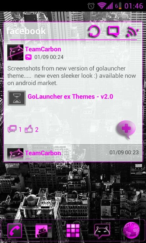 GOWidget Pink ICS Light Free截图10