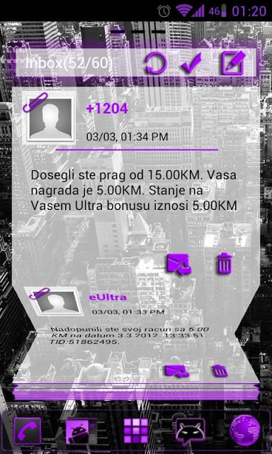 GOWidget Purple ICS Light Free截图6