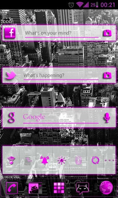 GOWidget Pink ICS Light Free截图2