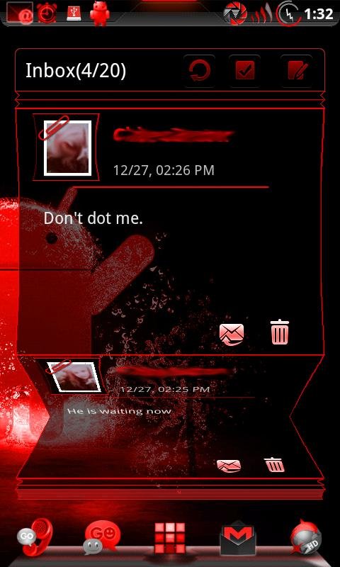 GOWidget Theme BloodRed-Free截图10