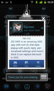 GO SMS Pro IDCard Popup Theme截图2