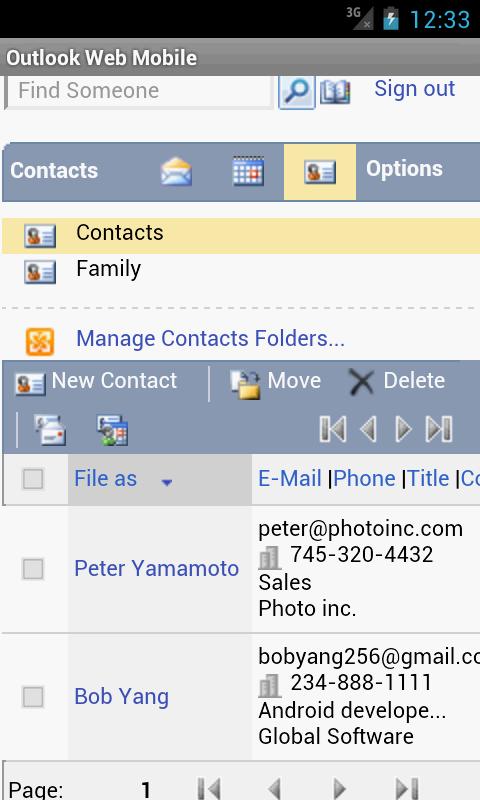 Outlook Web Mobile (OWA EMail)截图11