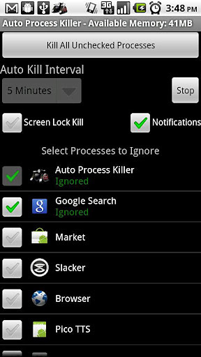 Auto Process Killer Free -1.5+截图3