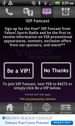 Yahoo! Sports Radio截图5