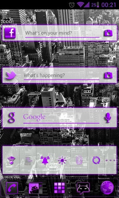 GOWidget Purple ICS Light Free截图3