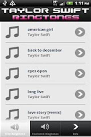 泰勒·斯威夫特铃声 Taylor Swift Ringtones截图1