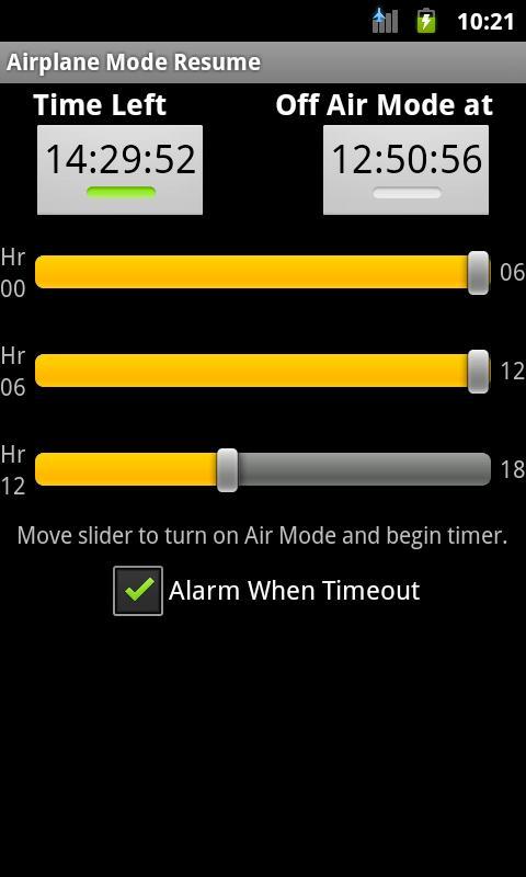 Airplane Mode Resume Timout截图4