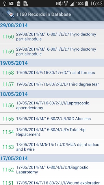 Anaesthesia Logbook-Log4ASLite截图2