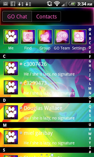 Rainbow Zebra Theme GO SMS PRO截图8