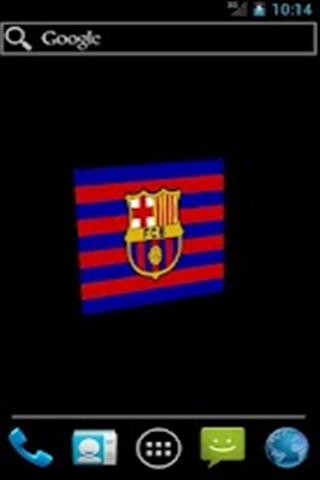 3D国旗巴塞罗那 FC Barcelona 3D Flag LWP截图2