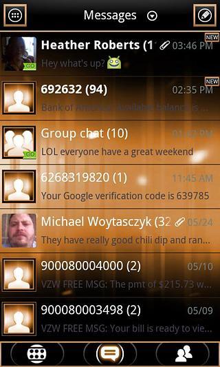 GOSMSTheme Ultimate ORANGE ICS FREE GO SMS Pro Theme截图6