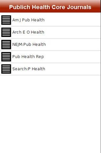 Public Health Core Journals截图6