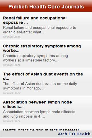 Public Health Core Journals截图2