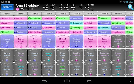 Fantasy Football Draft Grid截图2