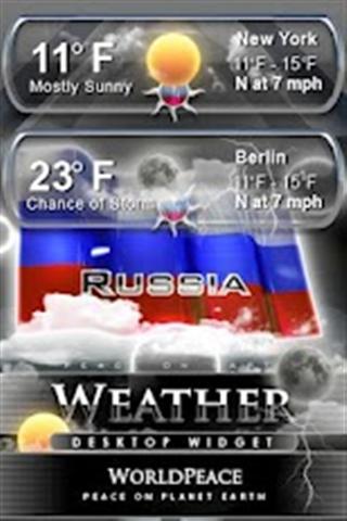 俄罗斯的天气时钟小部件截图3