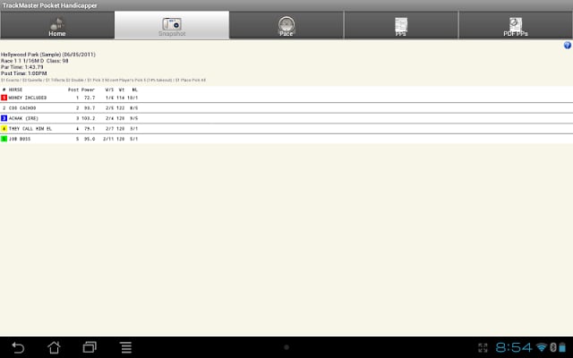 TrackMaster Pocket Handicapper截图2