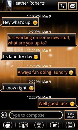 GOSMSTheme Ultimate ORANGE ICS FREE GO SMS Pro Theme截图2