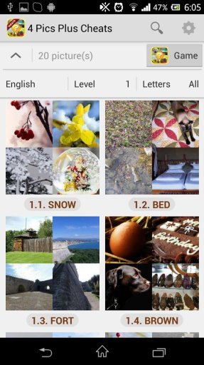 4 Pics 1Word Puzzle Plus Cheat截图1