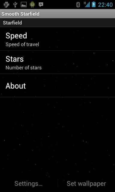 Smooth Starfield LiveWallpaper截图2