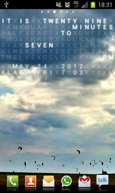 Text Clock Live Wallpaper截图5