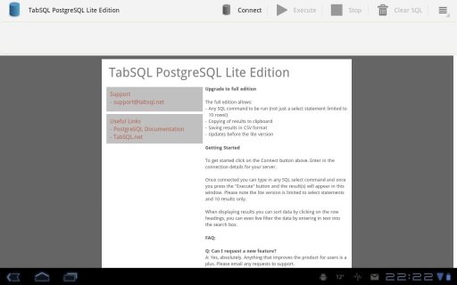 TabSQL PostgreSQL Lite Edition截图2