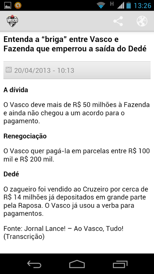 Ao Vasco, Tudo! Mobile截图6