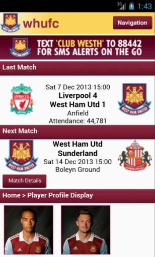 West Ham United Mobile截图2