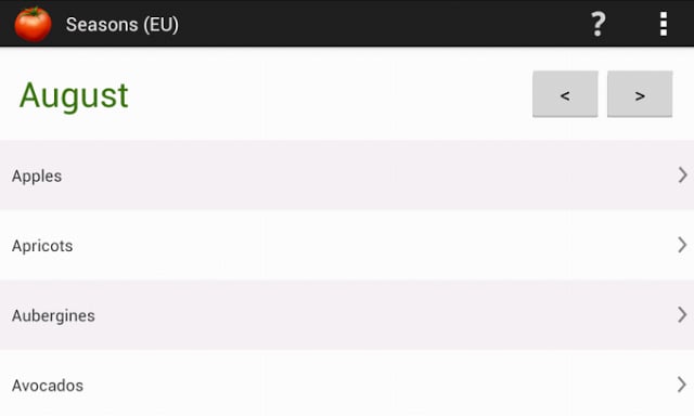 Fruits Vegetables EU Seasons截图5