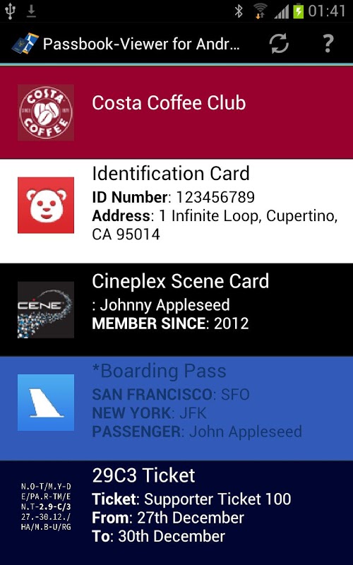 Passbook-Viewer for Android截图4