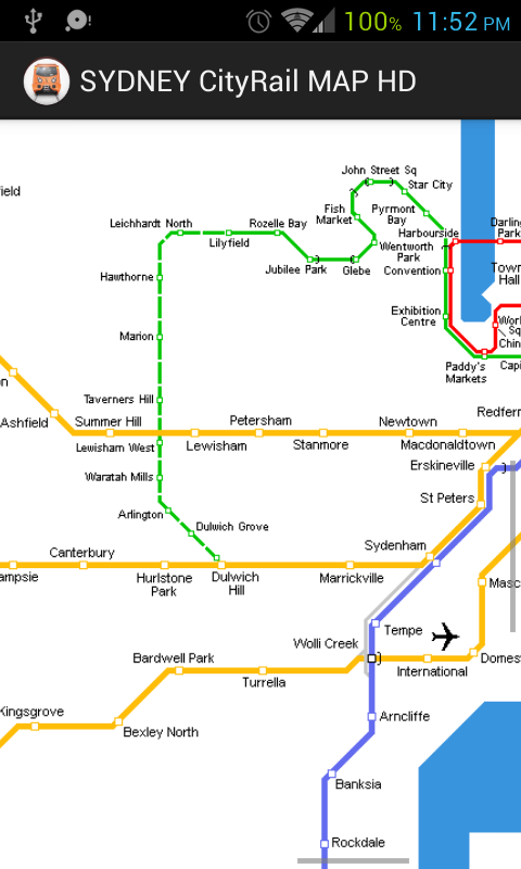 悉尼城铁地图(高清版)截图4