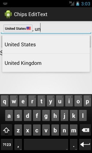 Chips Edittext Demo截图2