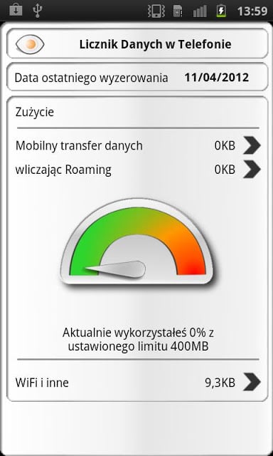 Licznik Danych w Telefonie截图2
