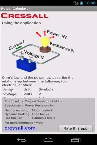 电力法计算器 Ohms Law/Power Law Calculator截图1