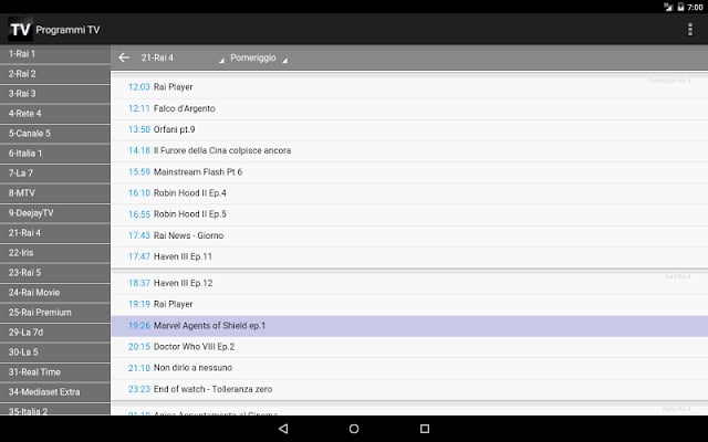 Programmi TV - 意大利电视节目时间表截图1