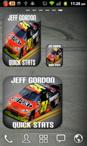 Jeff Gordon NASCAR Widget截图3