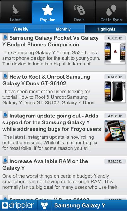 Ultimate Samsung Galaxy Y App截图3