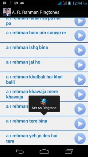 A. R. Rahman Ringtones Plus截图1