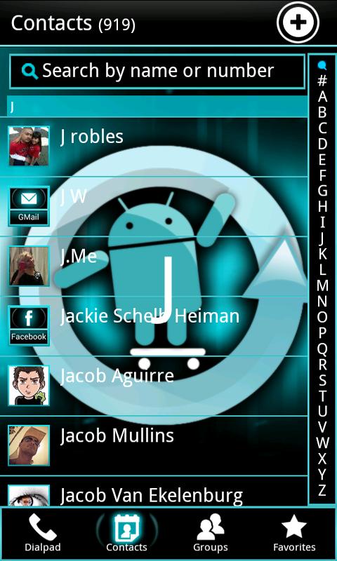 Cyanogen ICS GO Contacts截图2