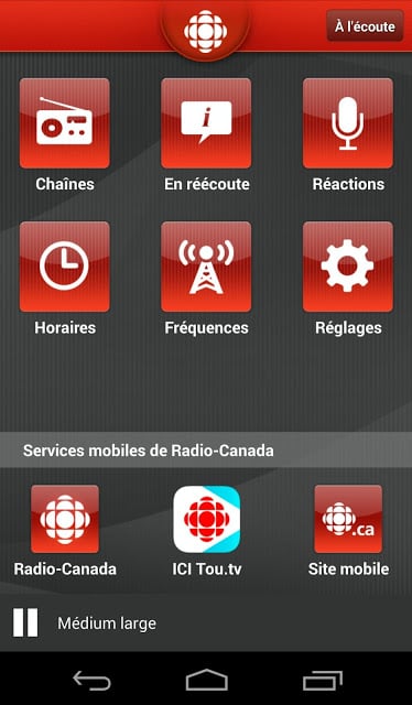 Radio de Radio-Canada截图2