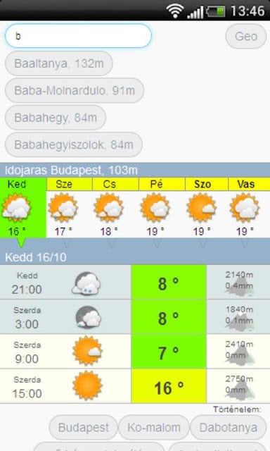 Időj&aacute;r&aacute;s - idojaras meteo .com截图4