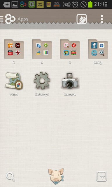 Nikki pigs go launcher theme截图3