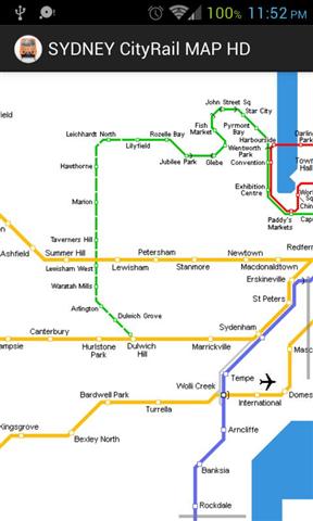 悉尼城铁地图(高清版)截图3