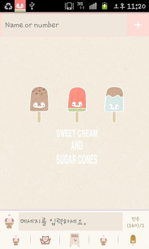 Pepe-icecream Go sms theme截图6