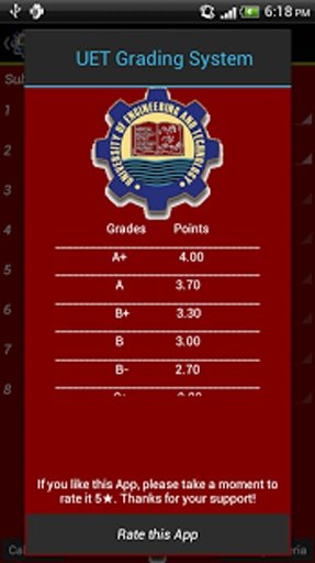 UET GPA-CGPA Calculator截图10