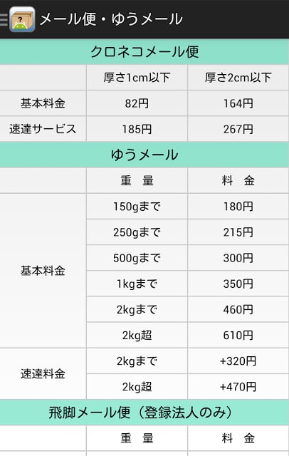 送料いくら？ 宅配・邮便送料検索截图3