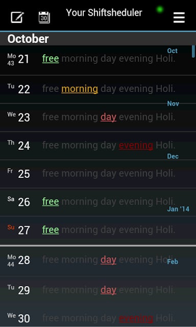 Your Shift Scheduler截图1